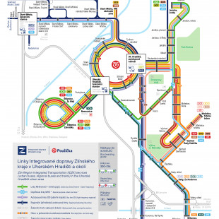 Schéma linek MHD Uherské Hradiště (od 1. 2. 2025)